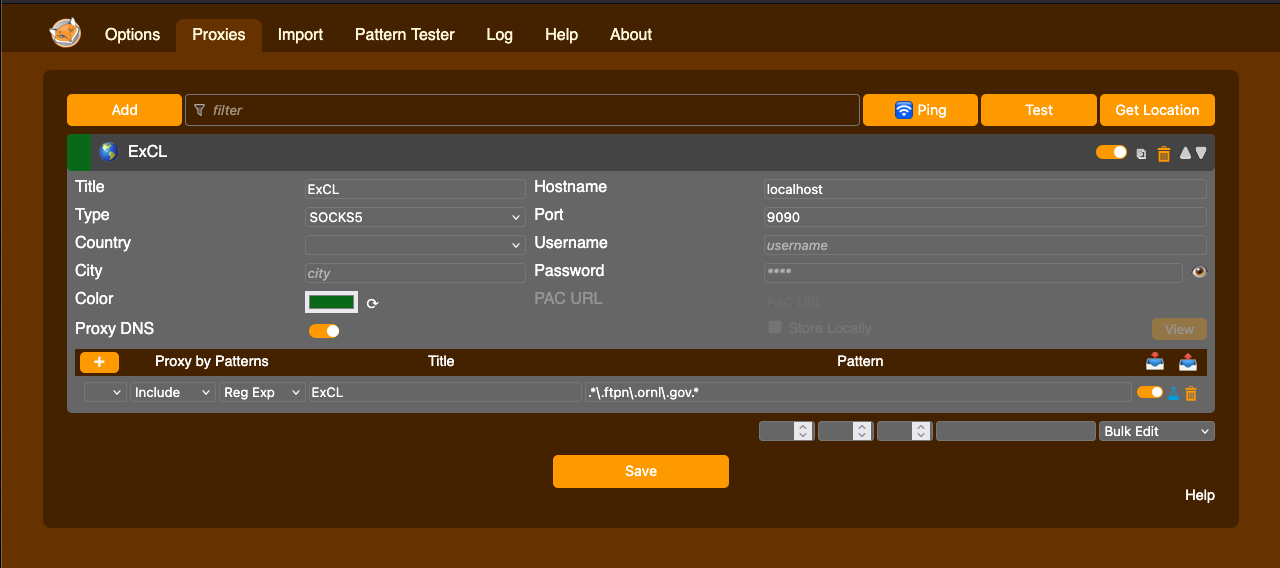 Foxy Proxy Proxy DNS Settings for Mac
